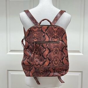 ABLE Meron Backpack in a Saddle Snake Print